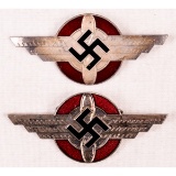 2 German WWII NSFK Badges