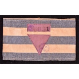 WWII German Blue/White Stripe Purple Triangle