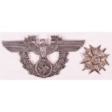 WWII German Spanish Service Cross w/Swords Silver