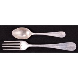 WWII German Luftwaffe Marked Spoon and Fork