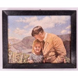 WWII German Hitler and Child Framed Print