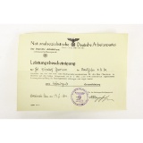 WWII German DAF Certificate