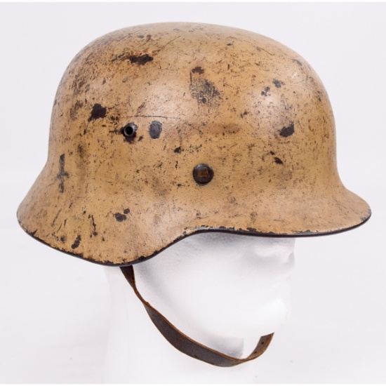 WWII German M40 Single Decal Afrikakorps Helmet