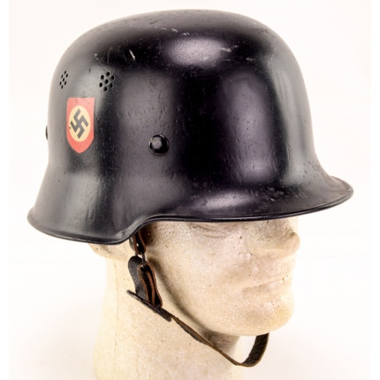 WWII German Gladiator 1 Piece Police Helmet