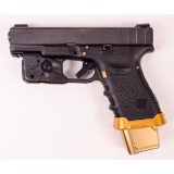 Glock 19 9mm Pistol w/Gold Accents, Laser Site