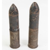 Group of 2 WWI 75MM Shells with Projectiles