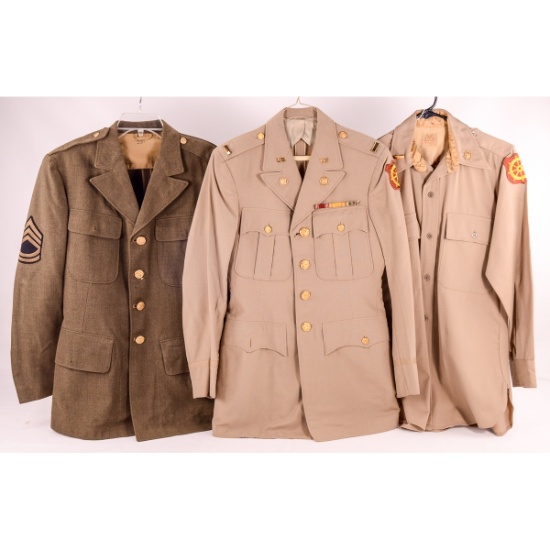 WWII Uniforms 2nd Lieutenant, Master Sergeant 3Pcs