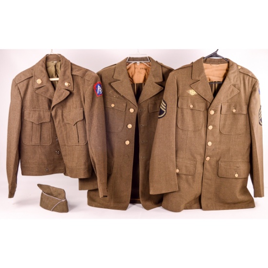 WWII US Tunics USAAF Ike, medical 4 Pocket 4Pcs