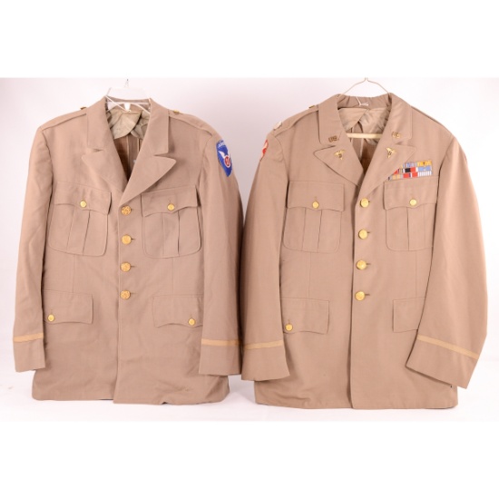 WWII Officers Airborne, Dental Class A Tunics 2Pcs