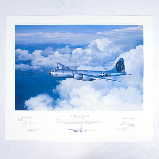Beginning Of The End Signed Print B-29 Enola Gay