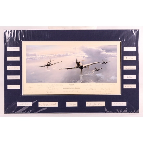 Opening Sky Print Signed By P51 Pilots R. Taylor