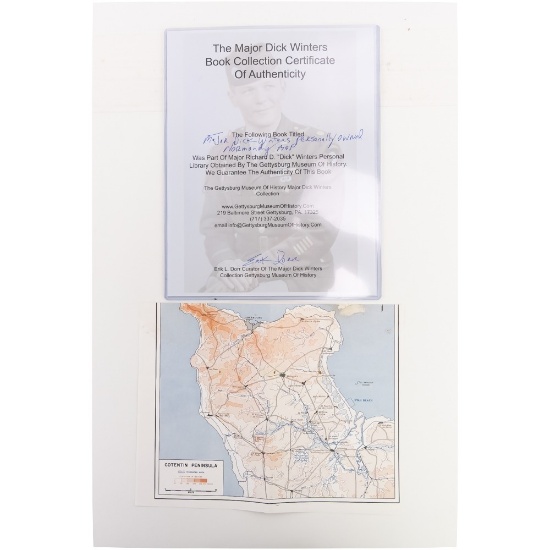 Pilot Major Dick Winters Personal Map w/COA