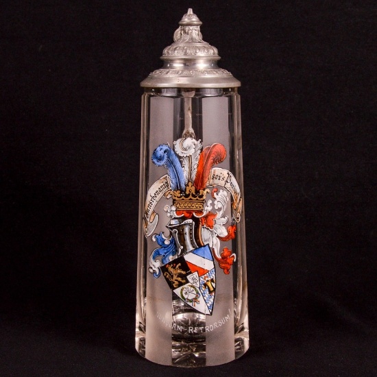 German Glass and Pewter Stein