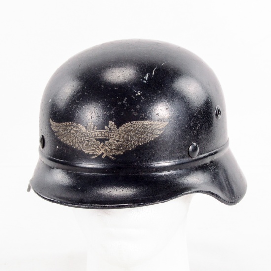 WWII German Luftschutz Beaded M40 Helmet