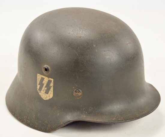 WWII German M35 SS Helmet Post War Decal SE64