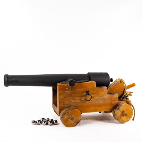 Miniature 1-1/2" Deck Cannon and Carriage