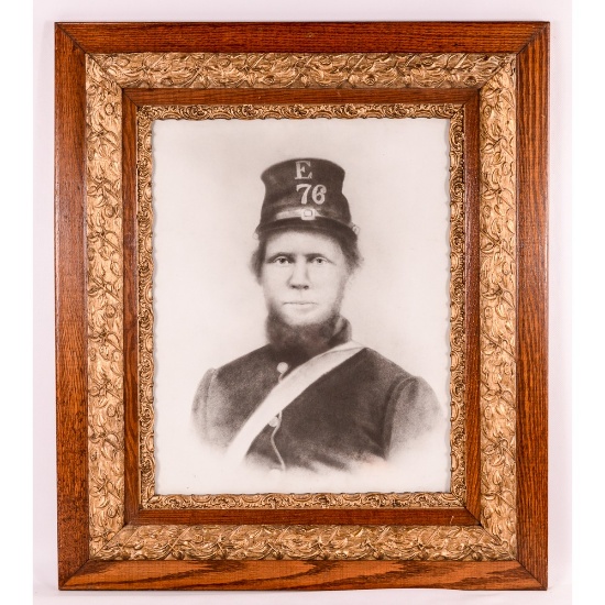 Copy Civil War US 76th Infantry Framed Portrait