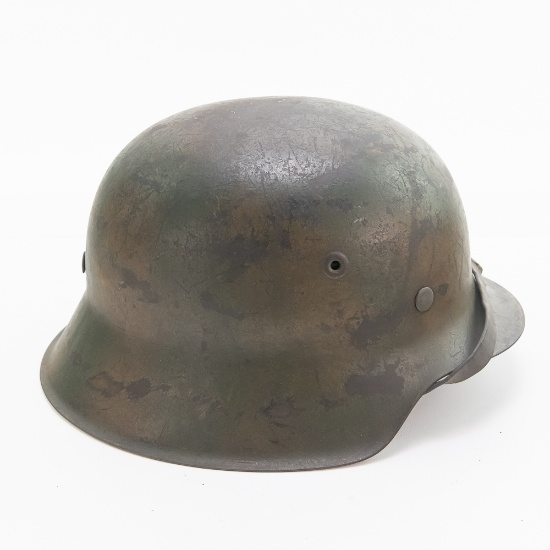 WWII German M-42 Camo Helmet Green & Tan