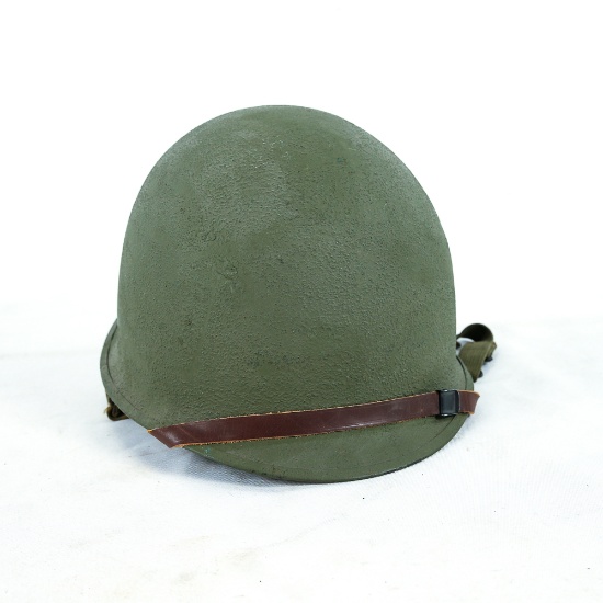 WWII US M1 Rear Seam Helmet W/Liner-Repaint