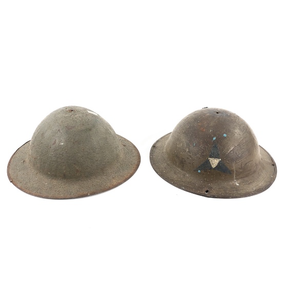 WWI US Doughboy Helmet Painted 3rd Corps Lot