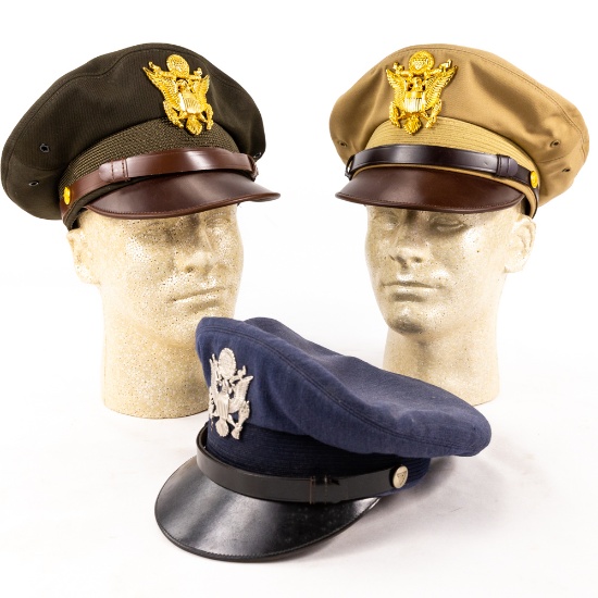 Modern WWII USAAF Crusher Visor Hat Caps (3)