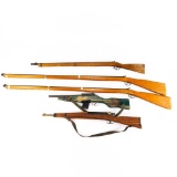 Five Wooden Toy Guns