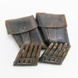 Pre WWII Austrian M-1895 Pouch, Clips, Rounds