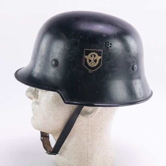 WWII German M34 Double Decal Fire-Police Helmet