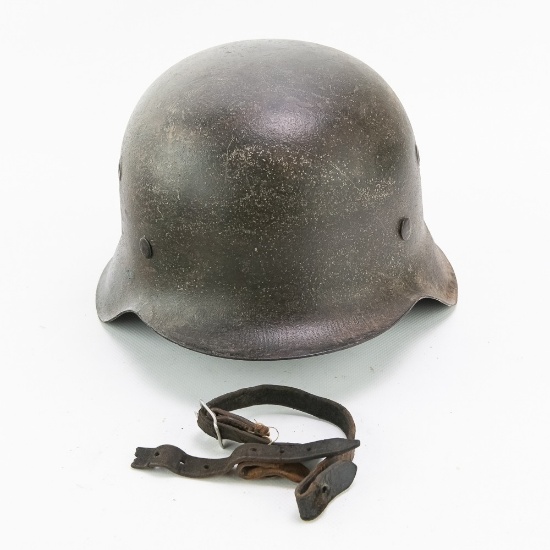WWII German M-42 Helmet With W/Strap Q64