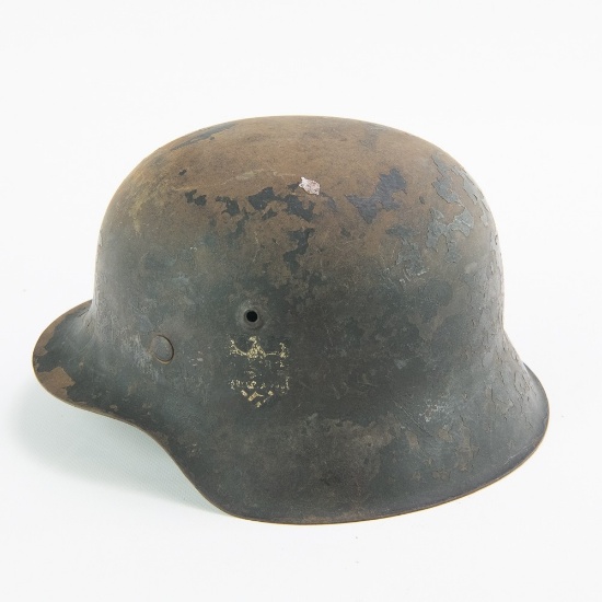 WWII German Army M42 Single Decal Helmet- Camo
