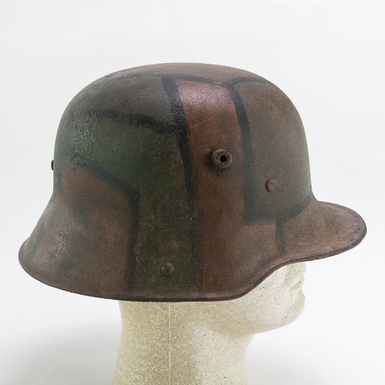 WWI German M16 Camo Helmet-Repaint W/ Liner