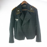 WWII German Army Black Panzer Wrap Tunic-Modern