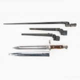 WWII Era Bayonets, British No.4, Russian, Chilean
