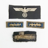 WWII German Italian Lot-Panzer Cap Eagle, Ranks