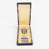 WWII US Silver Star Medal In Case With Lapel-Bar