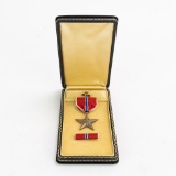 WWII US Bronze Star Medal With Lapel & Ribbon