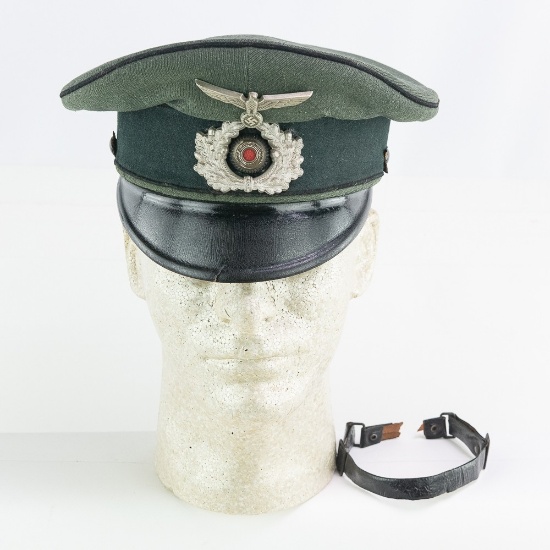 WWII German Army Pioneer EM Visor Hat Named