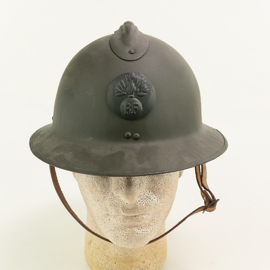 WWII Era French Army Helmet W/ Liner