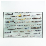 Framed WWII Aircraft Print Art