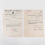WWII German SA NSDAP Letter Document Lot 1936-1939