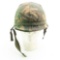 1980s US M-1C Paratrooper Helmet W/ Camo Cover