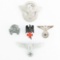 WWII German Cap Badge Insignia Lot-Skull, Eagle-RK