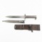 WWI Era Swedish M1896 Mauser Bayonet W/ Frog