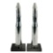 WWII US Chrome 37mm Artillery Shell Lamp Bookends