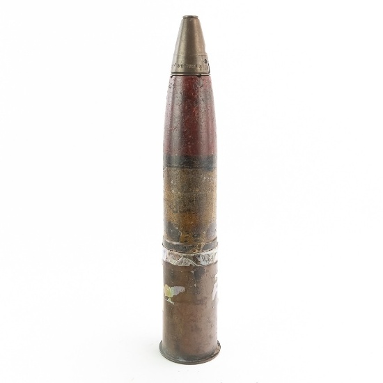 WWII German Afghanistan 77mm FK 16 Artillery Round