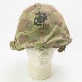 WWII US Marine M1 Helmet With Camo Cover