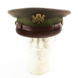 WWII US Army Officer Visor Hat-Named & 7.25