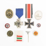 WWII German Medal, Pin, Wound Badge Lot (11)