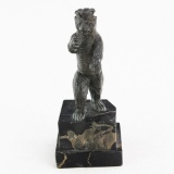 Vintage German Berlin Bear Statue With Marble Base