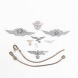 WWII German Visor Hat Parts Lot- Cockade Eagle